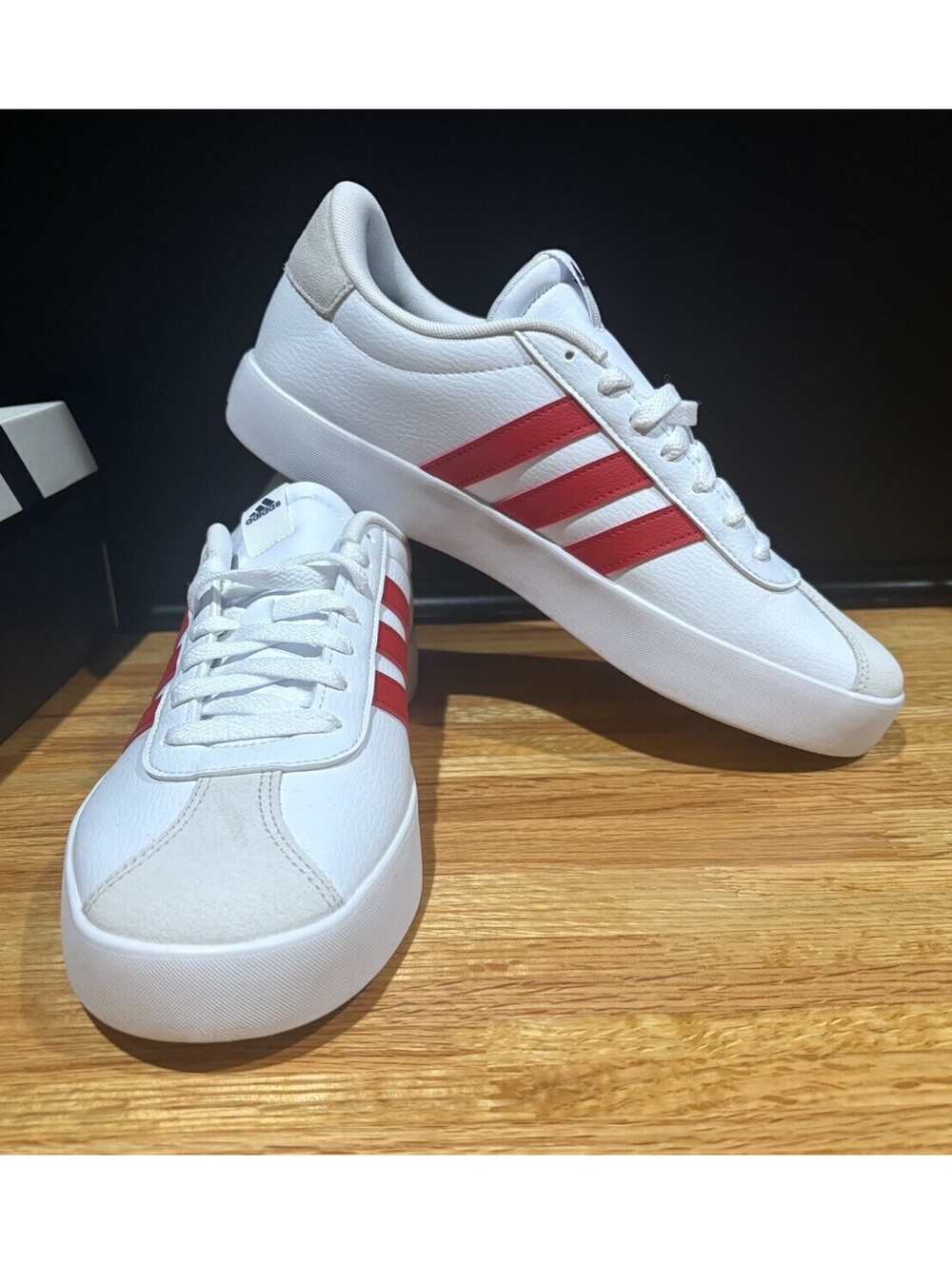 Adidas VL Court 3.0 Men's Size 10 White Red IF4464 New in Box